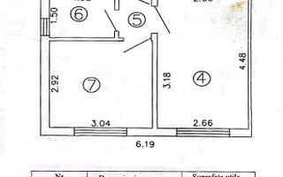 Apartament cu 3 camere, etaj 4, NEMOBILAT, zona CENTRU; - Poză 8