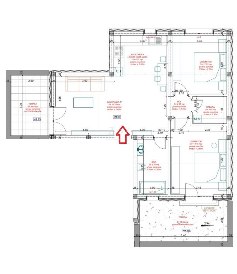 Bloc nou ESO. 3 Camere. Dressing. Terasa 25 mp. Finisaje la alegere. - Poză 9