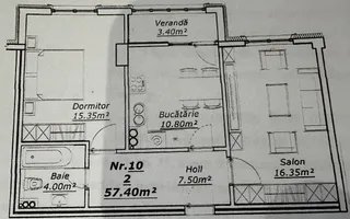 Apartament cu 2 camere în centrul Chișinăului | Lev Tolstoi | Complet mobilat și utilat - Schiță 13