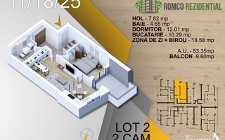 2 camere- panouri solare  individuale - Schiță 4