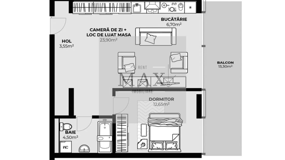 Apartament 2 camere de vânzare | 51,30 mp | Zona Autogară | Etaj 7 - Poză 1
