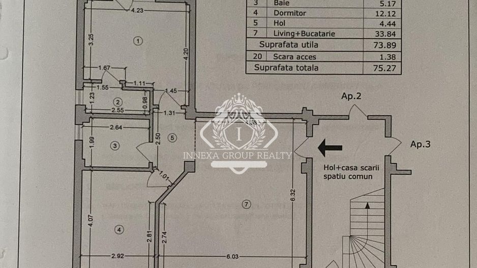 Apartament 3 camere - centrala proprie - 2 locuri parcare - terasa I Salajan - Schiță 12