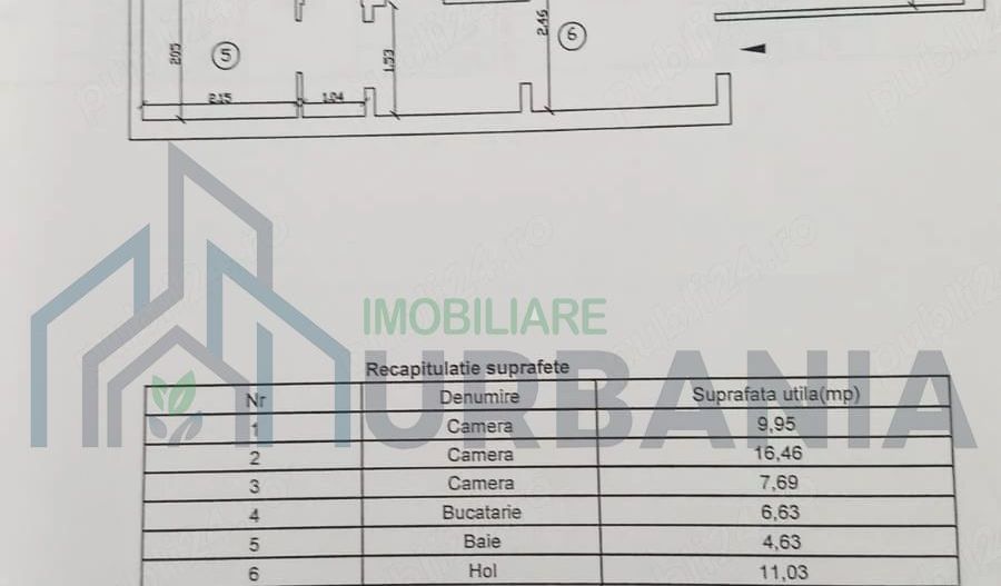 Apartament 3 camere, 60 mp, Podu de Fier, Iași - Poză 8