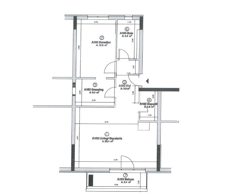 Apartament 2 camere, 58.3 mp, zona Restaurant Regal - Poză 8
