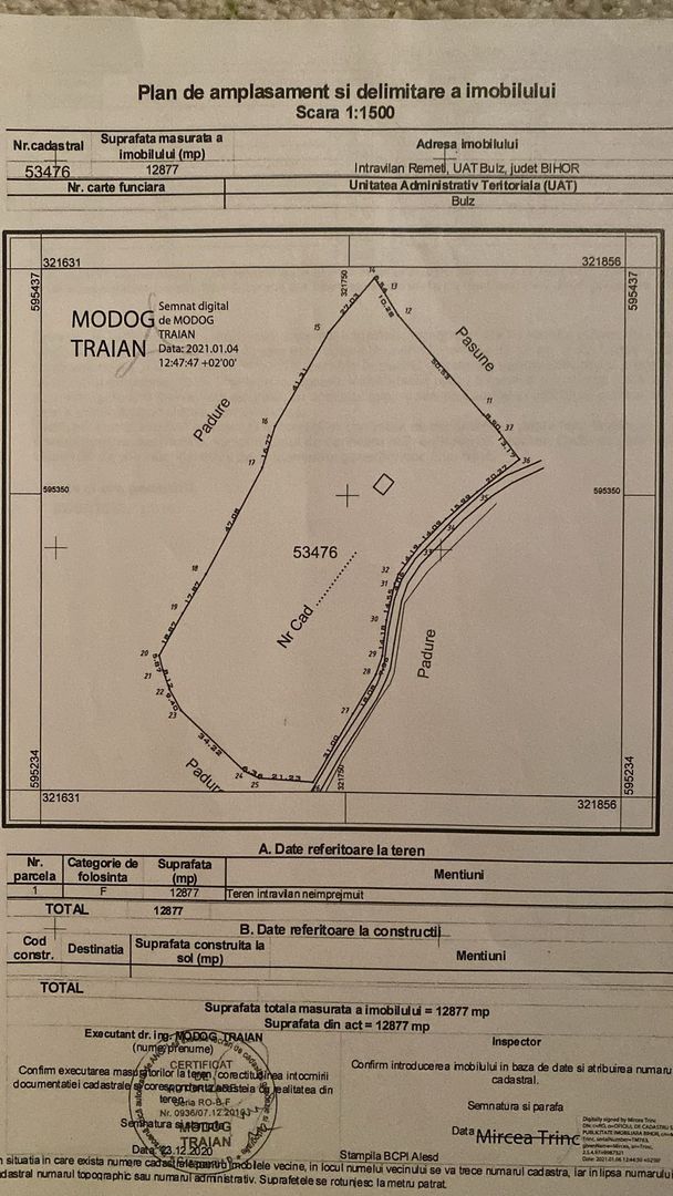 Teren intravilan 1.28ha Remeti–perfect pensiune/cabane, zonă turistica - Poză 9