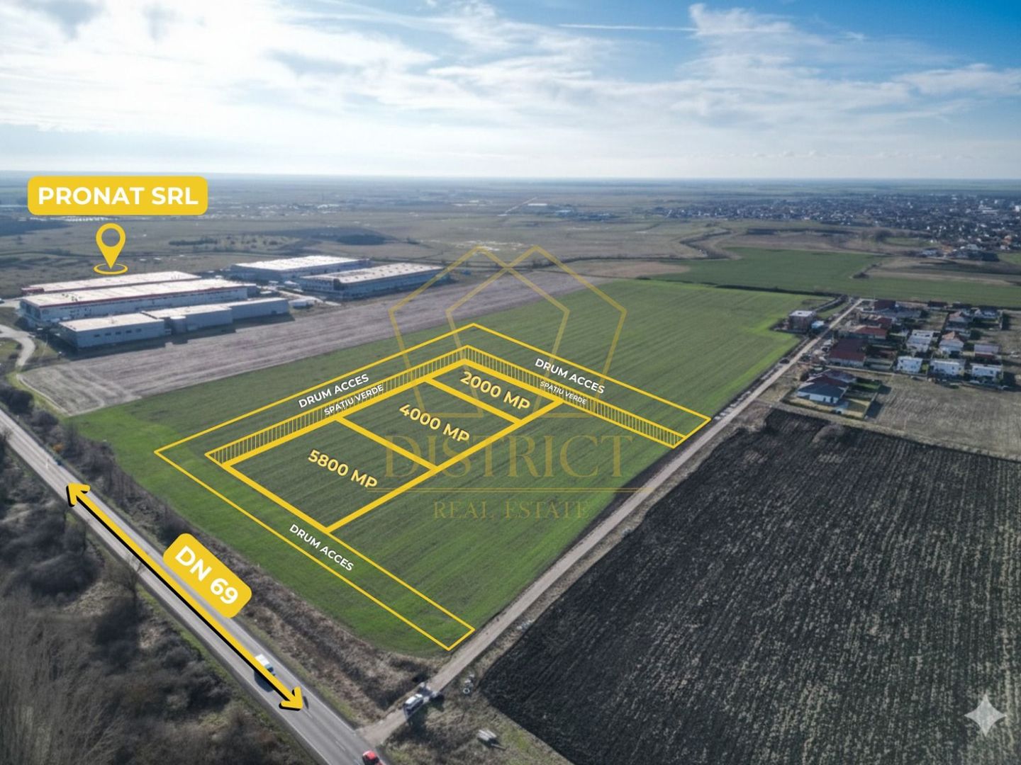 COM 0% Parcele de teren intravilan industrial cu utilitati | Sanandrei - Poză 1