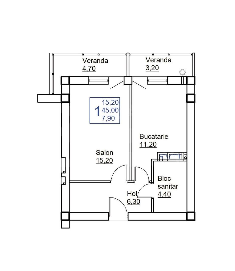 Vânzare apartament cu 1 cameră, 45 mp , str. Chișinău, Cricova - Poză 3