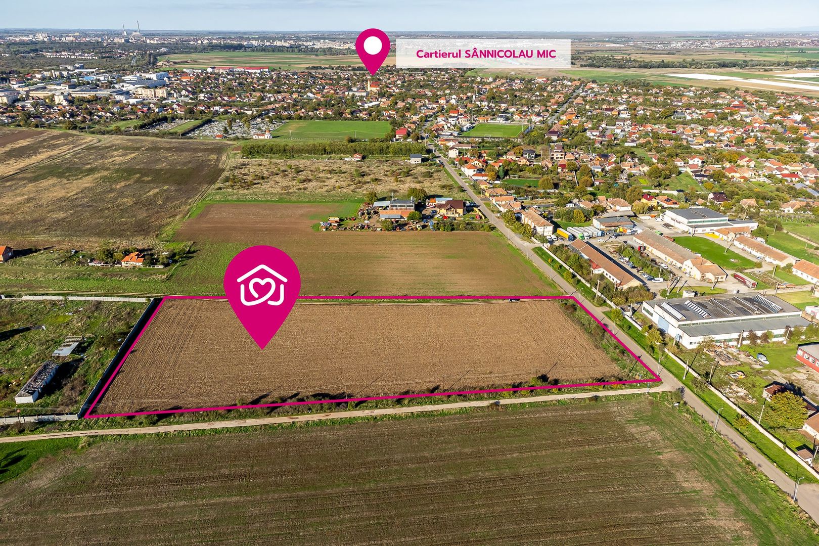 Teren de case în Sânnicolau Mic la 25 eur/mp - Poză 1