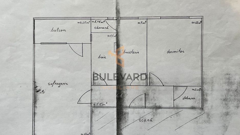 Apartament cu 2 camere decomandate in Gradini Manastur! - Schiță 11