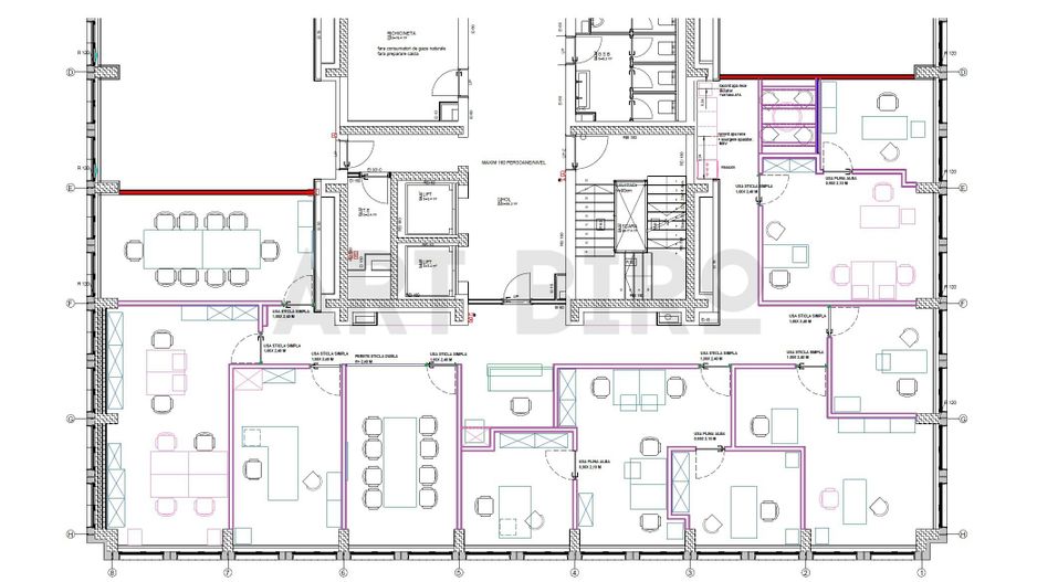 Zero comision, 367mp etaj integral cladire clasa A, Universitate, 5'M - Schiță 14