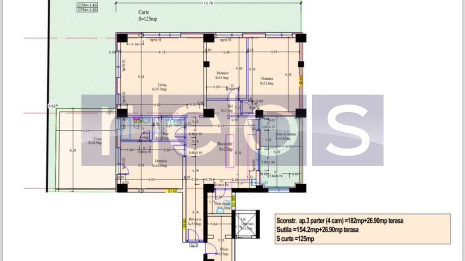 APARTAMENT 4 CAMERE | SISESTI-VATRA NOUA |  154 MP UTILI + 150MP TERASA + CURTE - Poză 11
