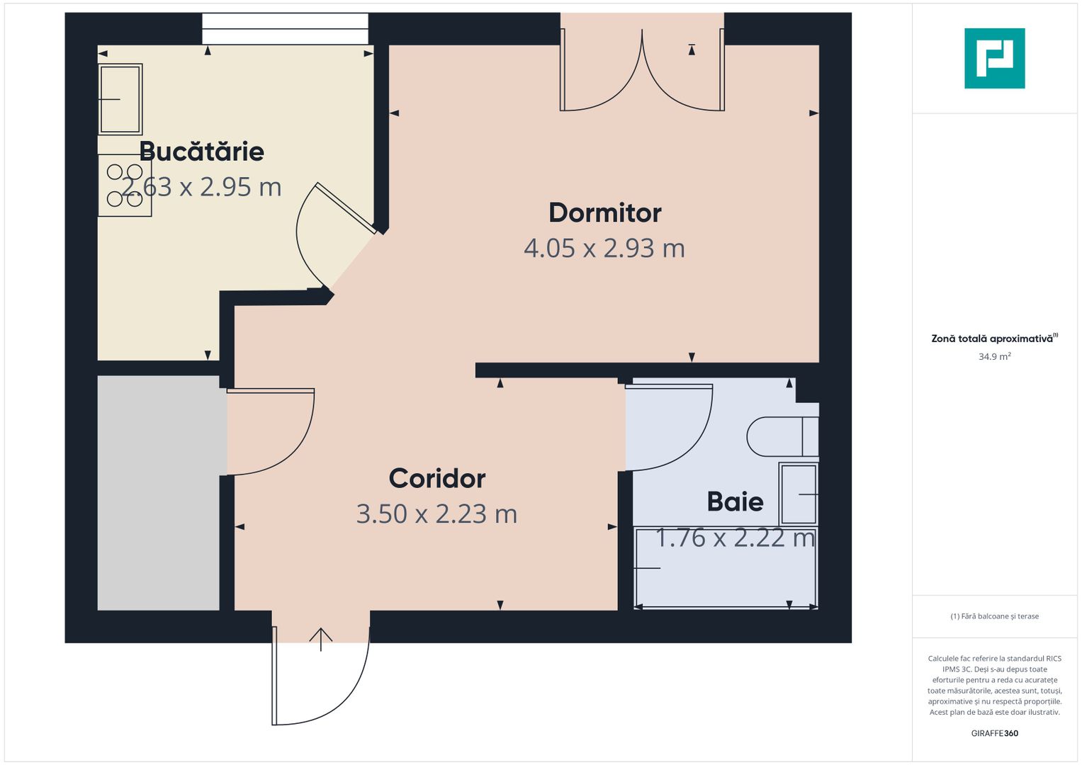 Apartament cu o cameră Giroc - Poză 6