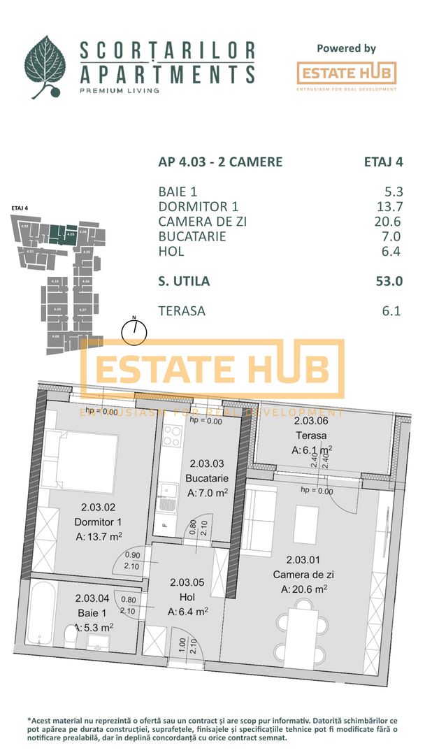 Apartament nou 2 camere BRD Mărăști | Comision 0% - Poză 2