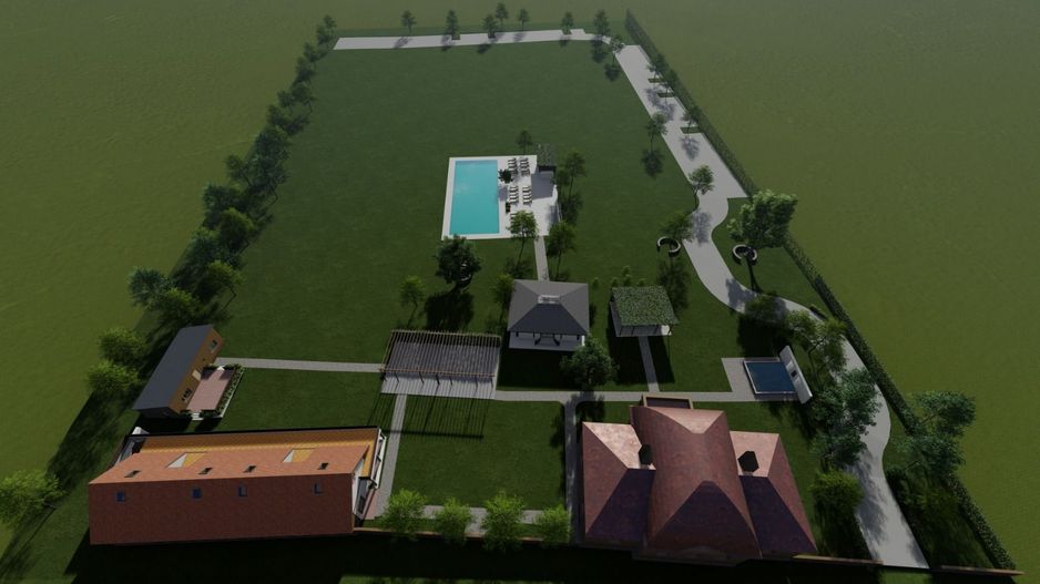 Vila Conac boieresc contelui Fabia 1920 de vânzare Păuliș Arad 2,4 ha - Poză 17