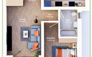 Apartamente noi 2 și 3 Camere | Finalizate | Loc de parcare inclus - Schiță 8