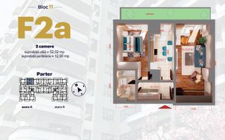 Apartament cu 2 camere, de tip F2 - Royal Town Copou - Poză 1