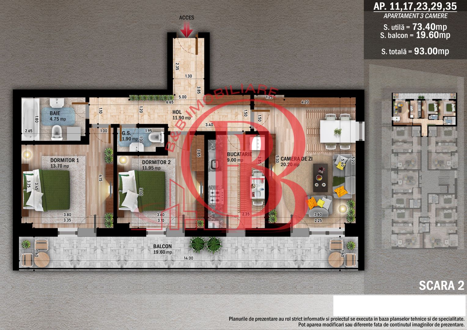 Inchiriere 3 camere Pallady metrou Teclu Parcare Subterana - Poză 17