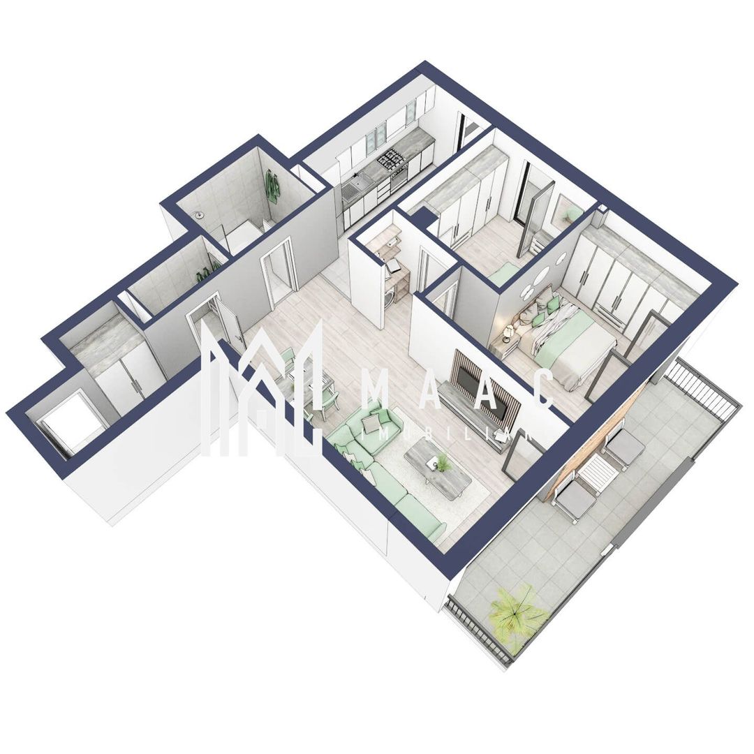 Apartament 3 camere | Balcoane 15.1 mp | Etaj 1 | Turnisor - Poză 4