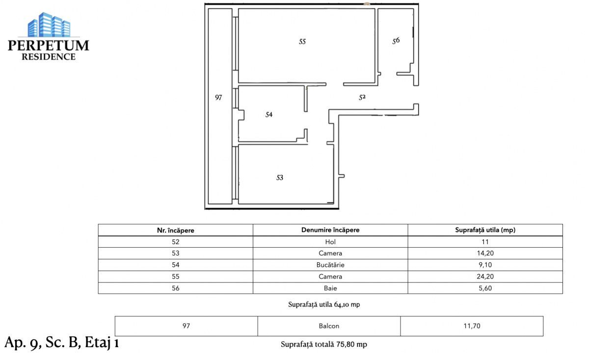 Tomis Nord - Vanzare apartament decomandat cu 2 camere,  bloc nou. - Poză 4