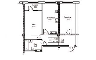 Vânzare, apartament, 2 camere, str. Calea Ieșilor, Sculeni - Poză 3