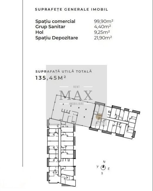 Spațiu comercial de vânzare Mărăști Fabricii 135 mp - Poză 2