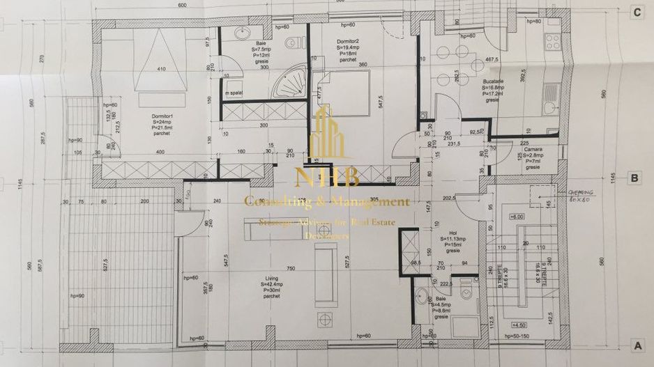 Penthouse 3 camere imens cu terasa generoasa in vila  Baneasa - Poză 15