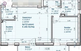 Apartament cu 2 camere/52 mp/zona strazii Fagului. - Poză 3