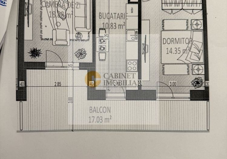 2 Camere - 72MP | Etaj 3/10 | Bloc Nou 2025 | Uverturii | Decomandat - Schiță 21