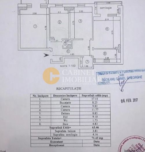 3 Camere Decomandat - Renovat  Mobilat/Utilat - Zona Dacia - Poză 12