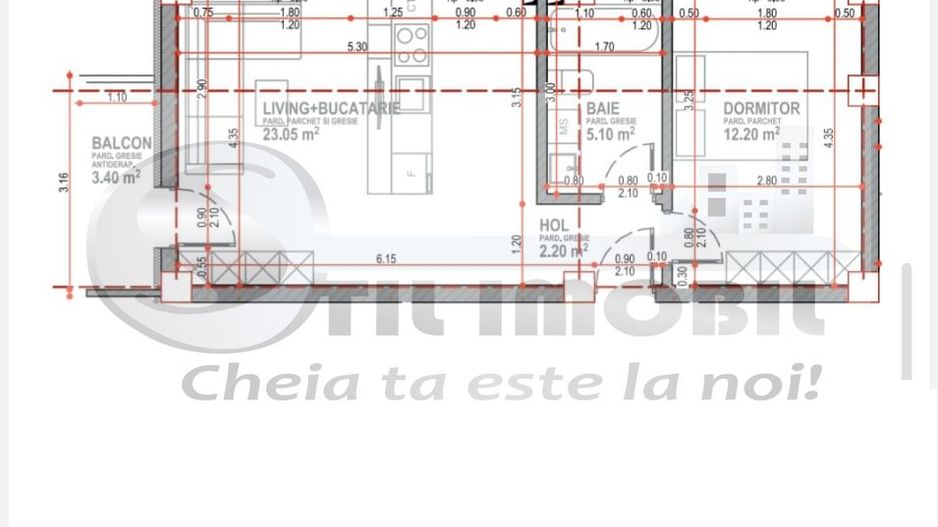 Miroslava-2 camere-42.55-finalizare noiembrie 63.900 Euro - Poză 4