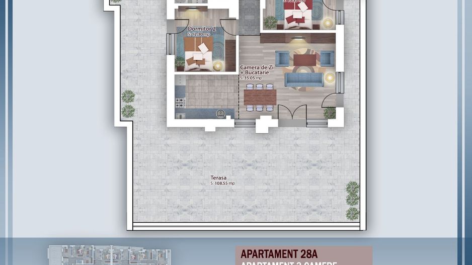 AP. 4CAM. + TERASA DE 108MP IN BLOC PREMIUM P+4 / PALLADY! - Poză 2
