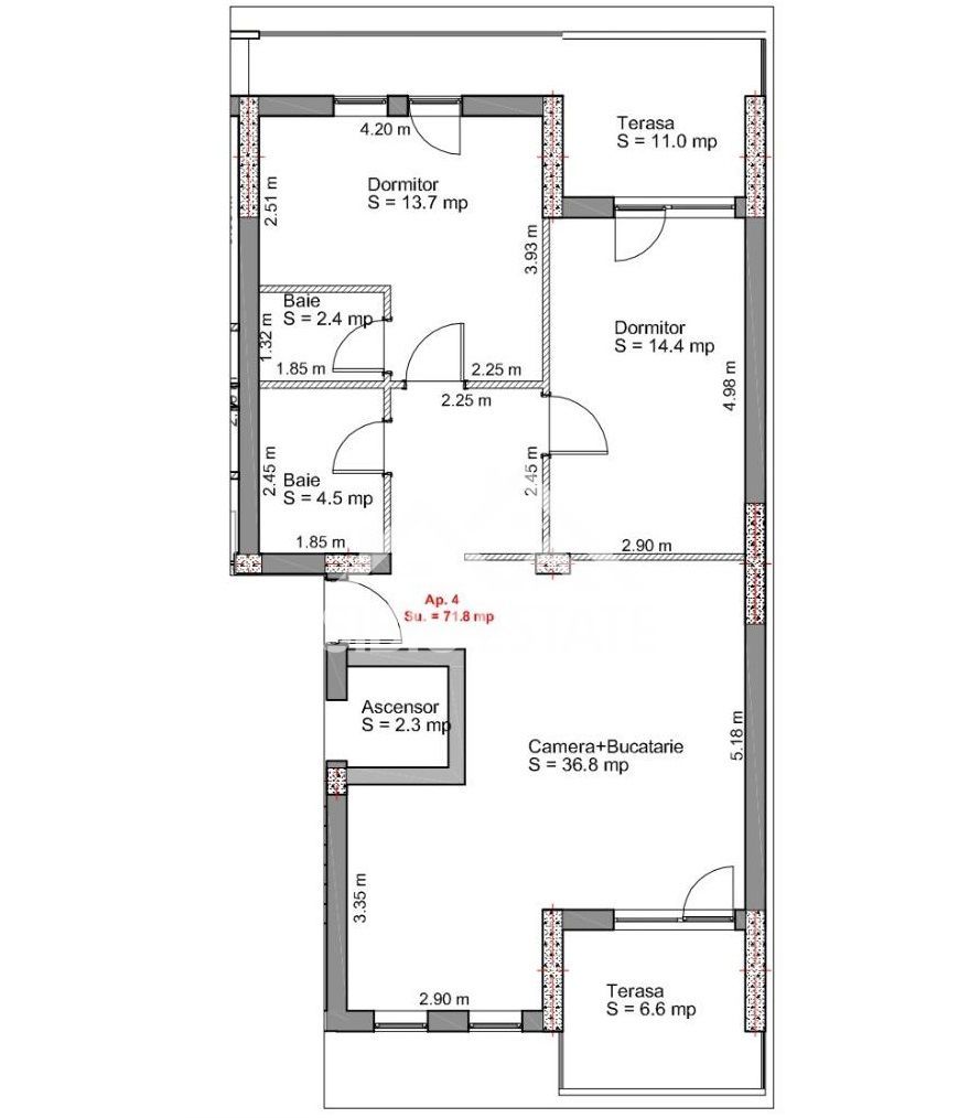 Apartament Modern și Luminos – Mutare Imediata - Schiță 9
