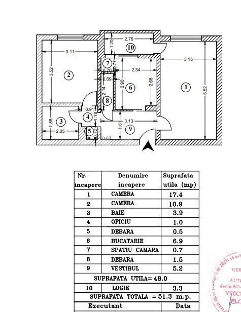 2 camere | Decomandat | 5 min Metrou Piata Sudului - Poză 3