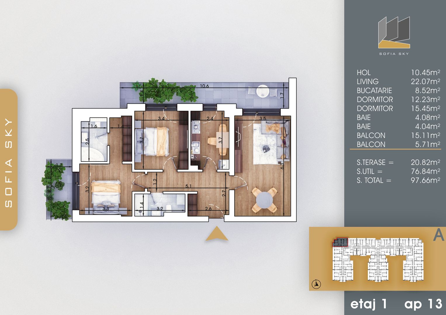 3 CAMERE APROAPE DE METROU TECLU - Poză 1