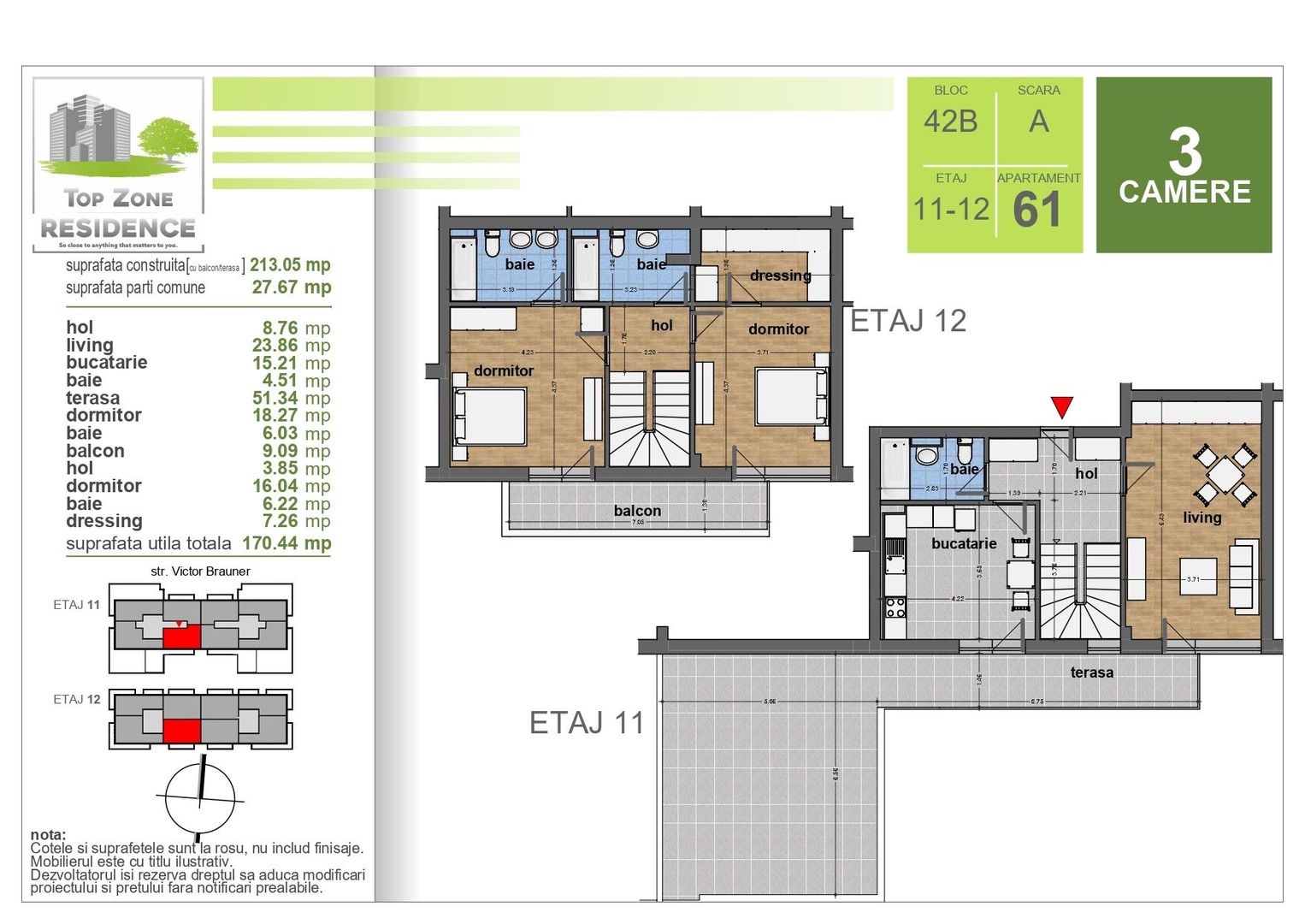 DUPLEX 3CAM. -MUTARE IMEDIATA / SCOALA BRAUNER,METROU N TECLU! - Poză 2