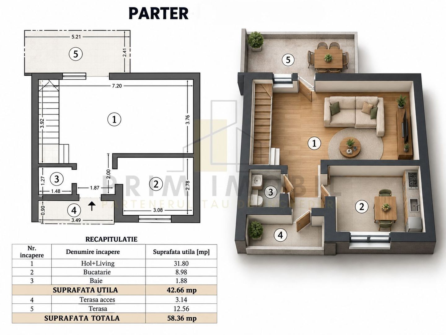 Vila individuala Bucium, 3 camere, curte proprie, mobilata complet, - Schiță 19