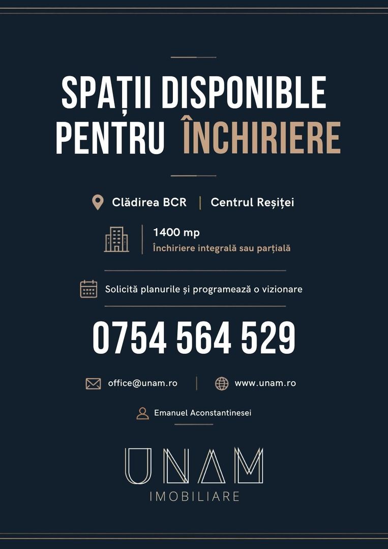 Spatii disponibile de închiriat | 246 - 1.400 mp | Resita Centru - Poză 16