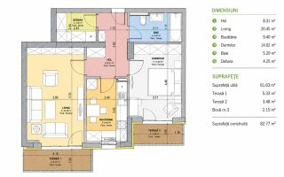 Apartament 2 Camere Decomandat | 62 mp | Parcare + Boxă | Urban Coresi - Poză 4