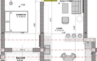 Apartament  2 camere 52 mp/LA CHEIE, zona Aeroport Sibiu - Schiță 10