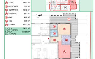 Apartament 2 camere + Terasa | 100 mp - STRADA LEORDENI - - Poză 9