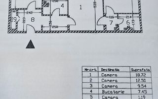 Apartament 3 camere | 78 mp |  Mega Mall - Arena Națională - Schiță 18