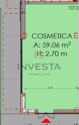 Spatiu comercial 60 mp utili de inchiriat, parcari, Gardenia Residence - Schiță 4
