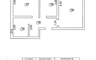 Apartament 2 camere + logie decomandat 62 mp Valea Adancă - Schiță 3