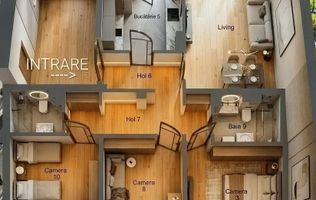 Apartament 4 Camere-2 Bai-2 Balcoane- Pivnita-80 MP