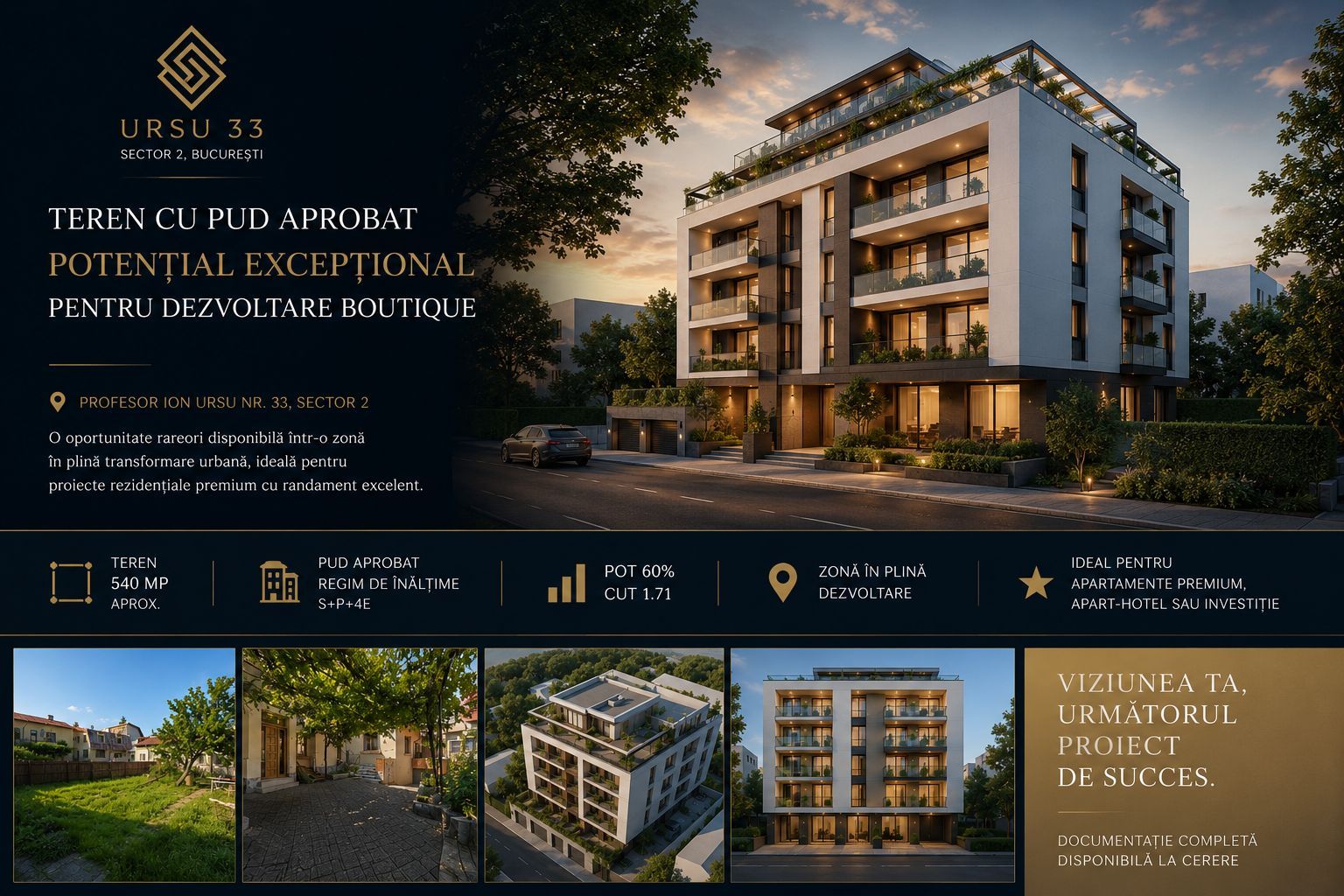 TEREN CU PUD APROBAT ÎN SECTOR 2 | OPORTUNITATE REALĂ DE DEZVOLTARE - Poză 1