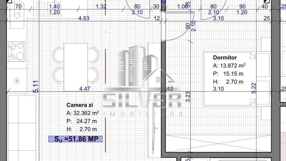 Apartament cu 2 camere/52 MP/Zona Terra. - Poză 2