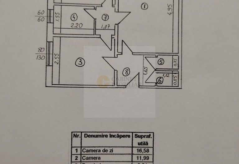 2 Camere - 52MP | Circular | 2 Lifturi | Bucatarie Mare | Drumul Tab - Schiță 5