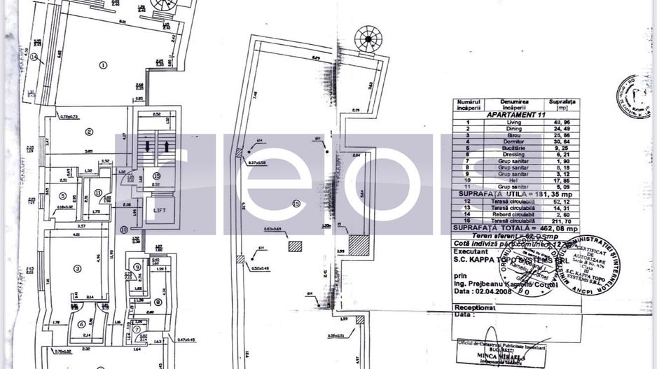VANZARE PENTHOUSE DEOSEBIT 181MP | TERASA 280MP | MOBILAT - UTILAT LUX - Schiță 42