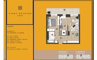 Vânzare, apartament, 2 camere, First Estates Pipera, București - Poză 12