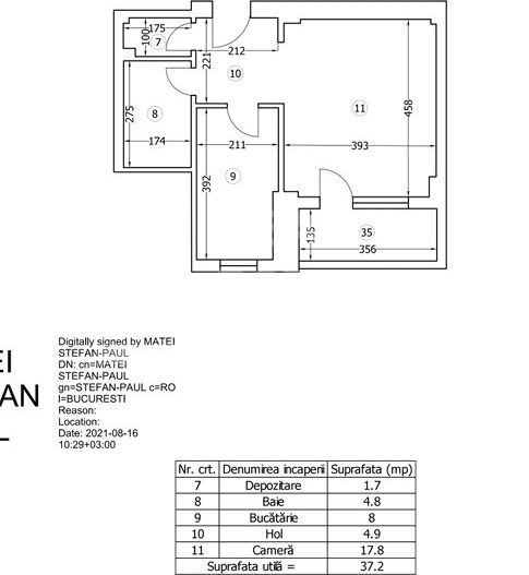 Studio decomandat – 37,2 mp utili + balcon 4,2 mp – New Confort City - Poză 7